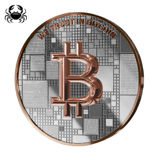 Satoshi Silver 2026 - #2 Crab Bitcoin im Holz Etui