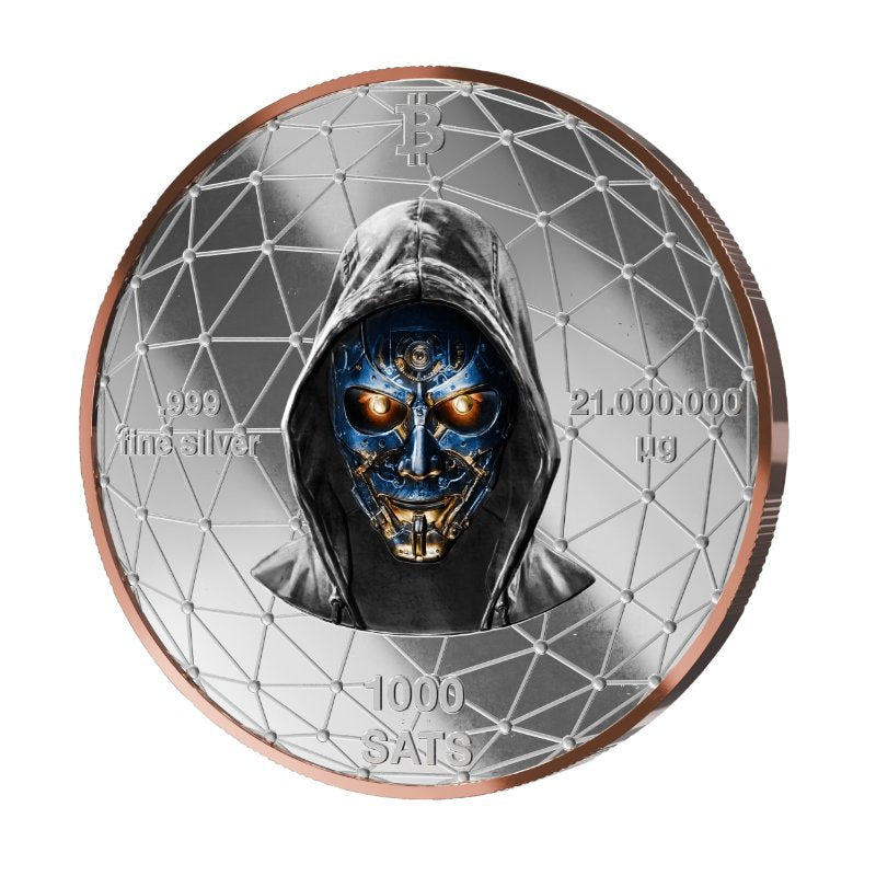 Satoshi Silver 2026 - #2 Crab Bitcoin im Holz Etui