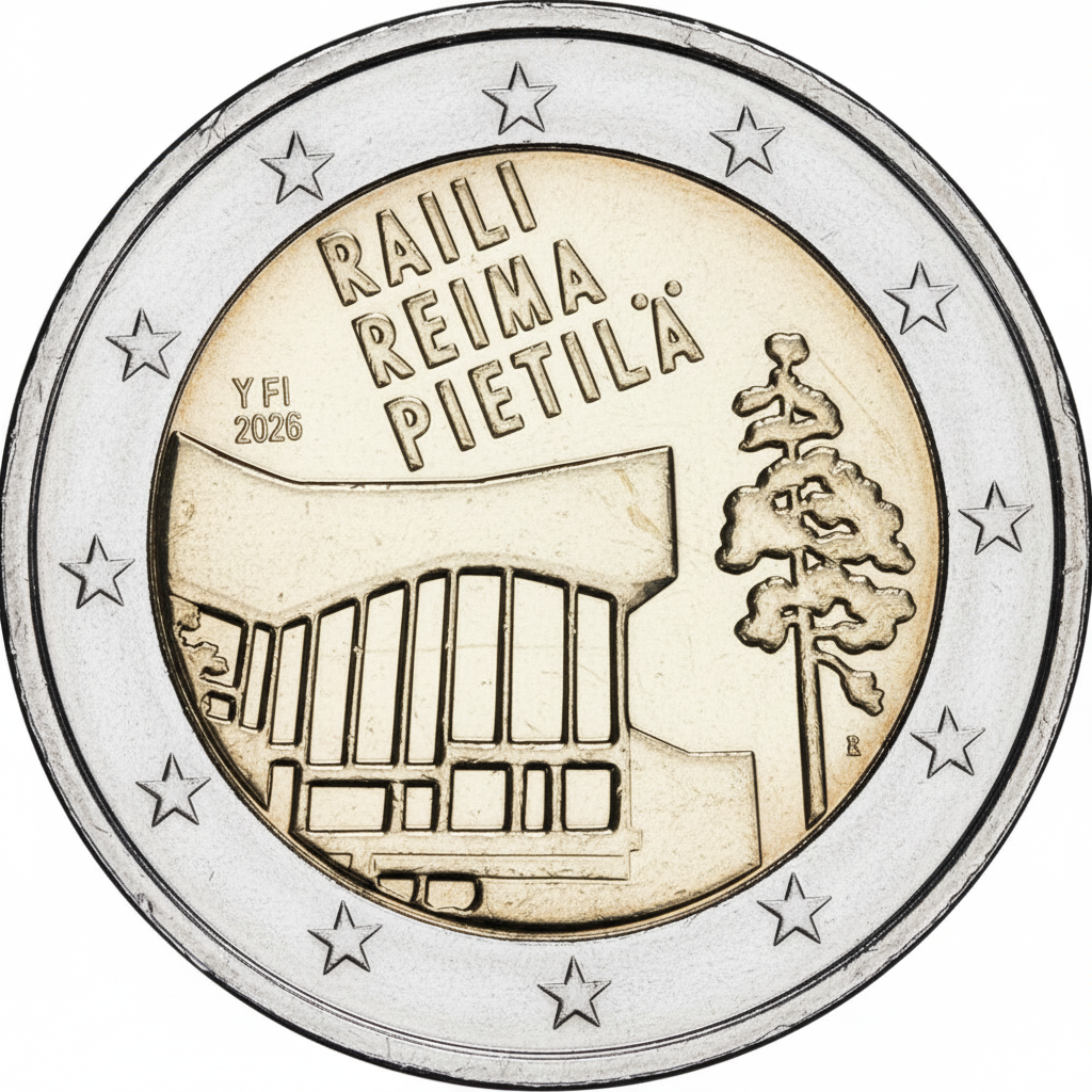 Finnland 2 Euro 2026 Raili und Reima Pietilä bankfrisch