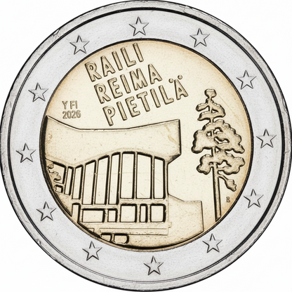 Finnland 2 Euro 2026 Raili und Reima Pietilä bankfrisch