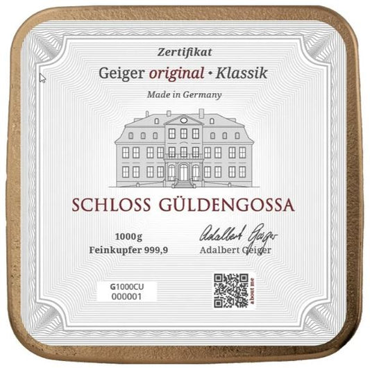 Geiger - 1 kg Kupferbarren