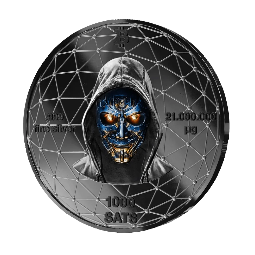 Satoshi Silver Genesis Edition 2027 21 g Silber Ruthenium Bitcoin