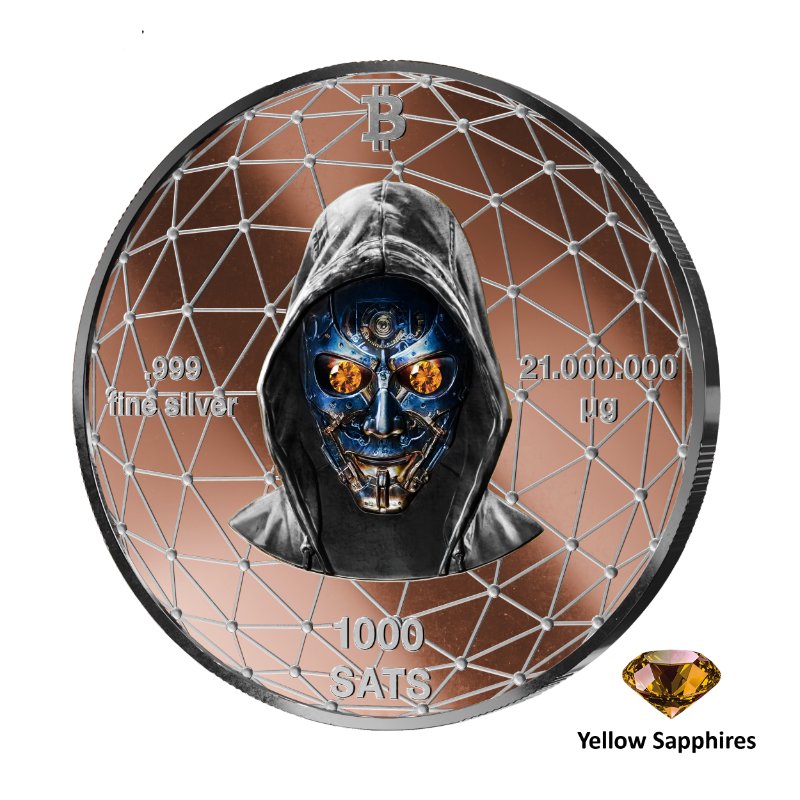 Satoshi Silver 2026 - #8 Humpback Bitcoin in Acrylbox