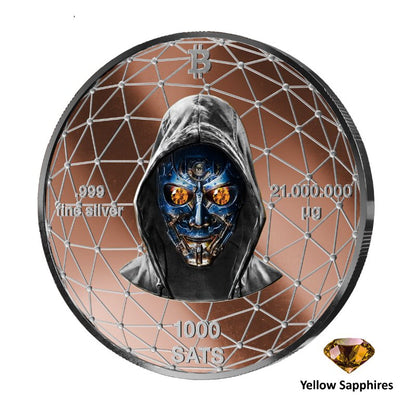 Satoshi Silver 2026 - #8 Humpback Bitcoin in Acrylbox