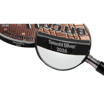 Satoshi Silver 2026 - #8 Humpback Bitcoin in Acrylbox