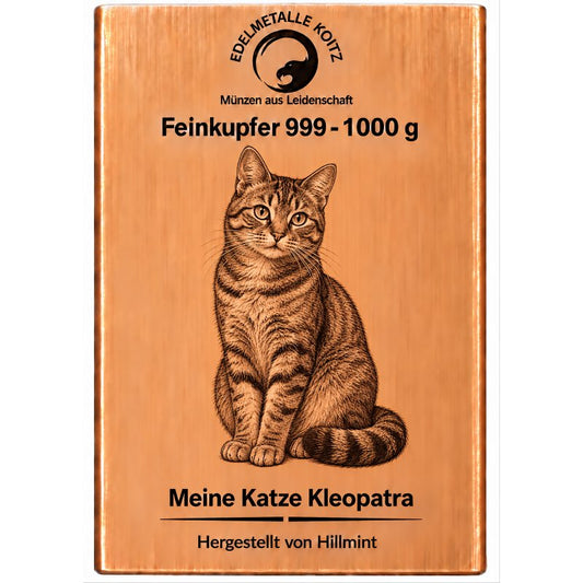 Personalisierter 1kg Kupferbarren mit Wunschfoto - 10 Stück