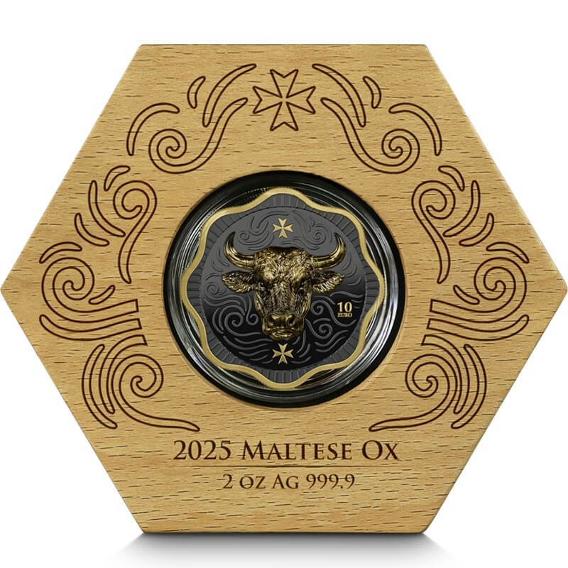 Malta Malteser Ochse 2025 2 oz Silber High Relief Germania Mint