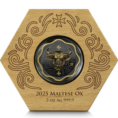 Malta Malteser Ochse 2025 2 oz Silber High Relief Germania Mint