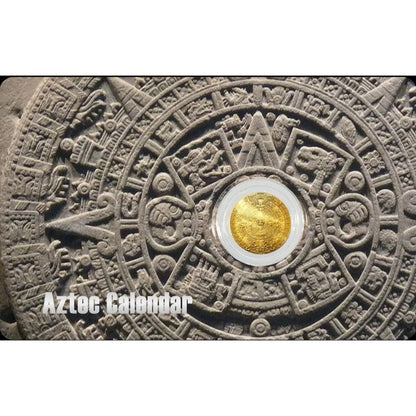 Azteken Kalender Goldmünze 2025