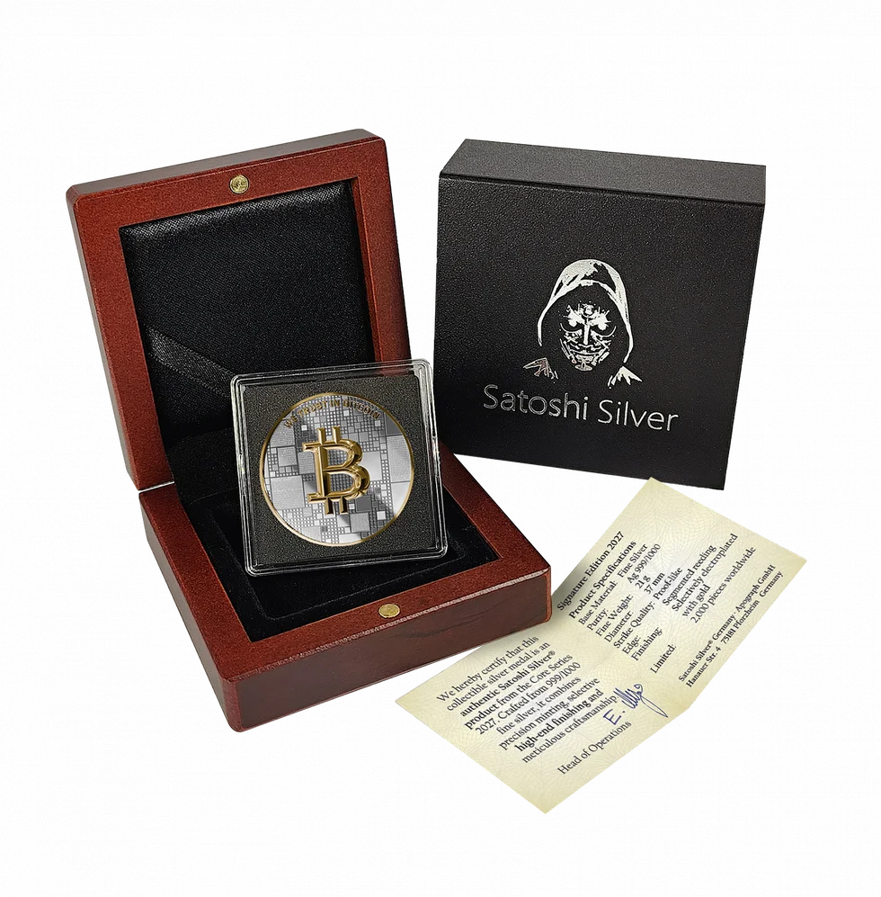 Satoshi Silver - Signature Limited Edition 2027 Holz Etui