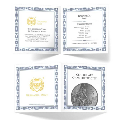 Germania - Ragnarök Loki 1 oz Black Silver BU 2025