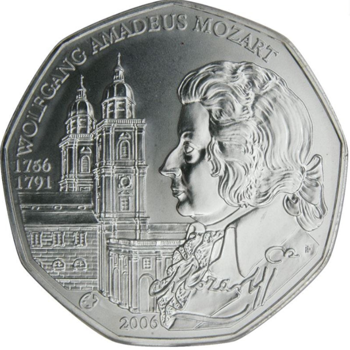 5 Euro Silber 2006 Wolfgang Amadeus Mozart hgh