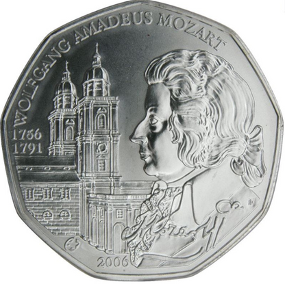 5 Euro Silber 2006 Wolfgang Amadeus Mozart hgh