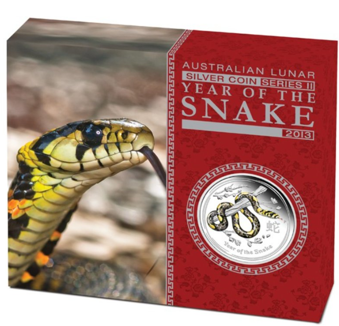 Australien - Lunar II 0,5 oz Schlange 2013 PP Color