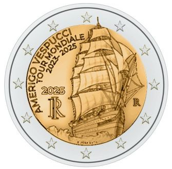 Italien 2€ 2025 - Weltreise Vespucci