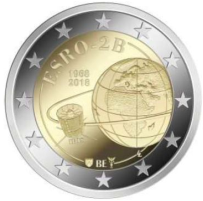 Belgien 2€ 2018 - Satellit ESRO lose