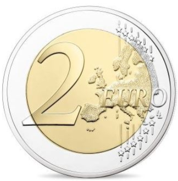 2 Euro hinten