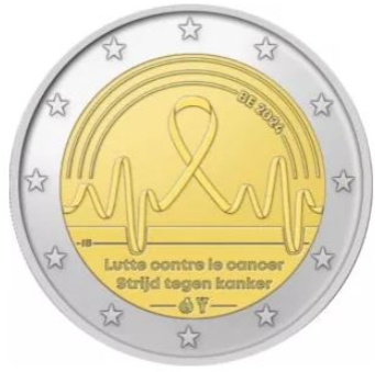 Belgien 2€ 2024 - Kampf gegen Krebs lose