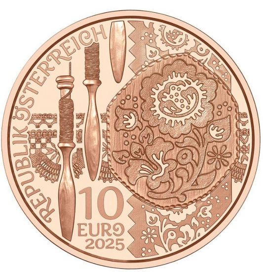 10 Euro Kupfer 2025 „Aufdirndln - Leinen“