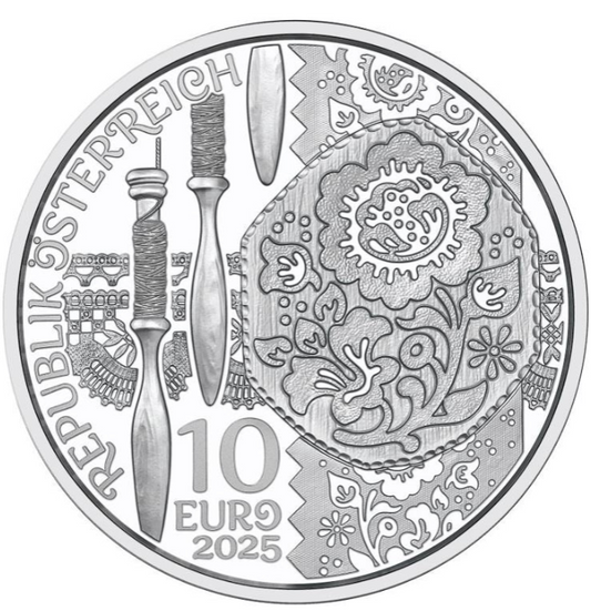 10 Euro Silber 2025 „Aufdirndln - Leinen“ PP