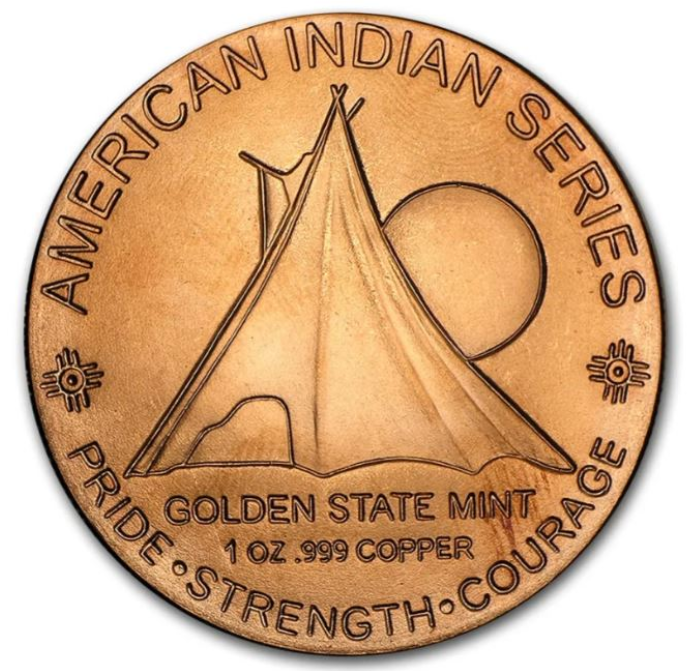 1oz Kupfer #90 Sitting Bull