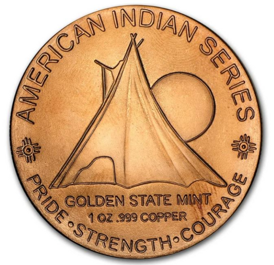 1oz Kupfer #90 Sitting Bull