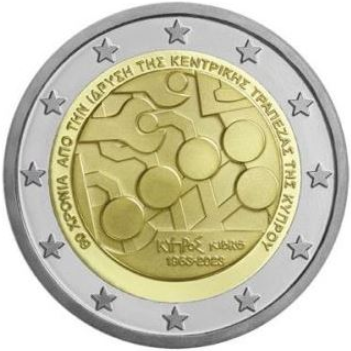 Zypern 2€ 2023 - 60 Jahre Nationalbank