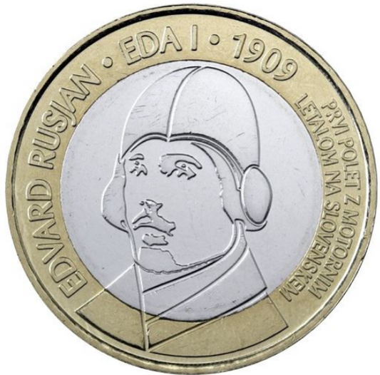 Slowenien 3 € Bimetall 100 Jahre Erstflug 2009