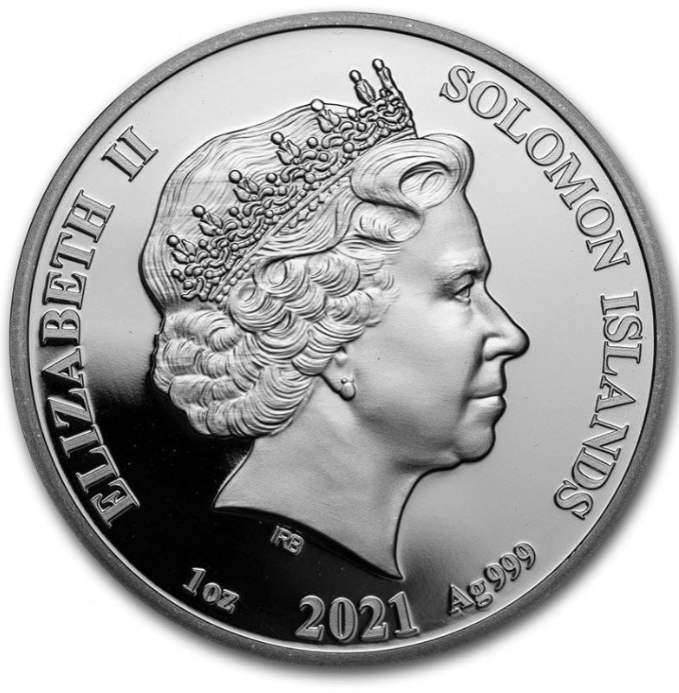 Solomon Islands 2 Dollars 2021 Pirates Queens Anne Bonny Silbermünze in Kapsel