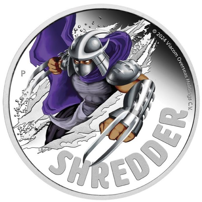 Tuvalu Ninja Turtles Shredder 2024 PP Silbermünze