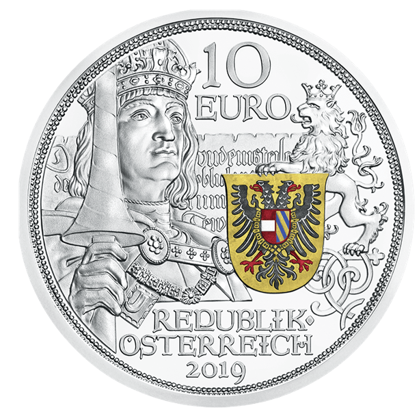 10 Euro Silbermünze Ritterlichkeit 2019 Polierte Platte Farbdruck Ag 925 Etui Zertifikat