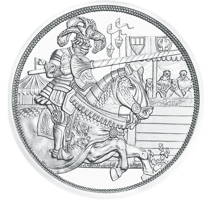10 Euro Silbermünze Ritterlichkeit 2019 Polierte Platte Farbdruck Ag 925 Etui Zertifikat