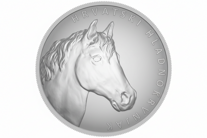 Croatian Coldblood Silbermünze 2025 Kroatien 1 Unze Pferdemotiv BU