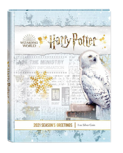 Harry Potter Weihnachtsmünze 2021 1 oz Silber PP Niue