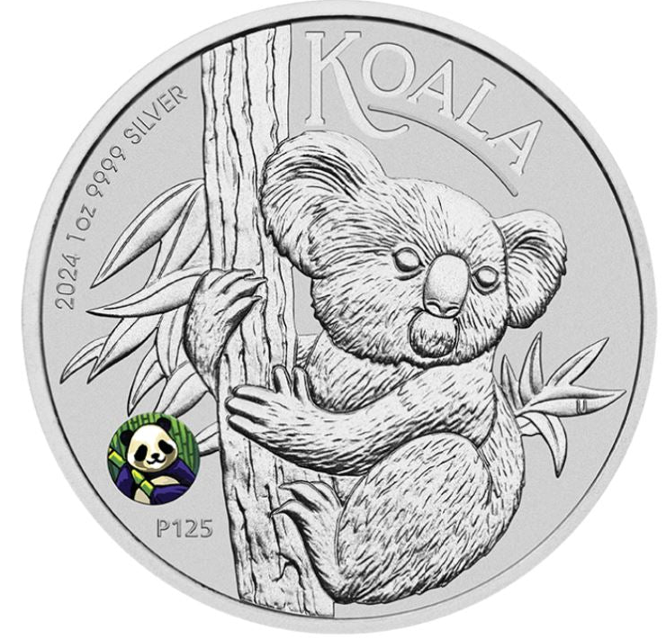 Australien 1 Dollar Silbermünze Koala 2024 Coin Show Special Beijing Stempelglanz