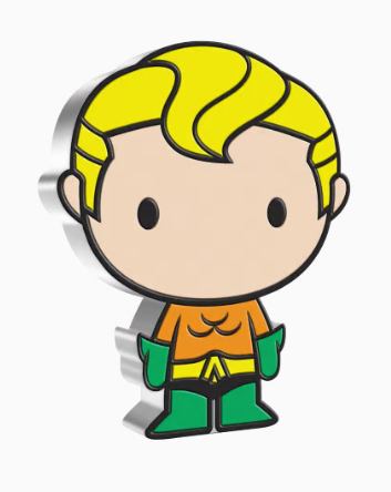 Niue 2 NZD Silbermünze Aquaman Chibi 2021 PP coloriert