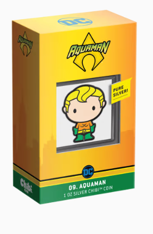 Niue 2 NZD Silbermünze Aquaman Chibi 2021 PP coloriert