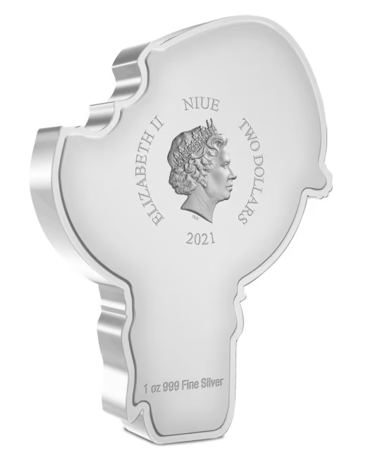 Niue 2 NZD Silbermünze Chibi Lebkuchenmann 2021 PP coloriert