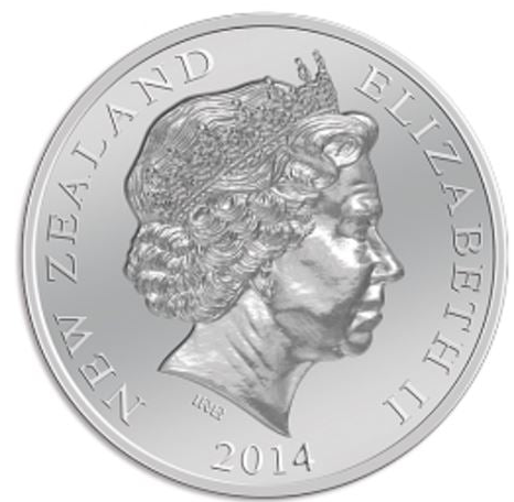 Neuseeland 1 Dollar Silbermünze Kiwi Mitre Peak Reverse Proof