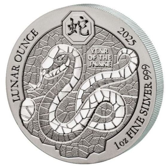 Ruanda 1 oz Silbermünze Lunar 2025 Schlange 50 Amafaranga