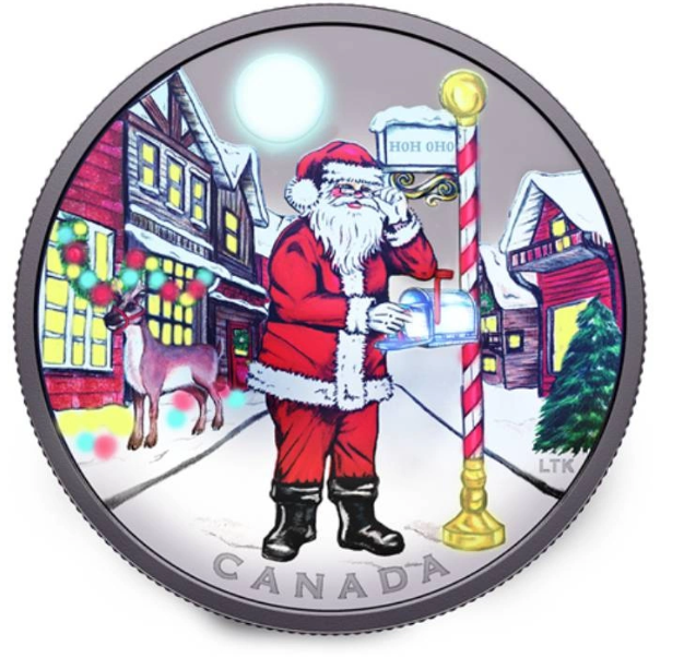Canada Dear Santa 2025 1 oz Silber Proof farbig