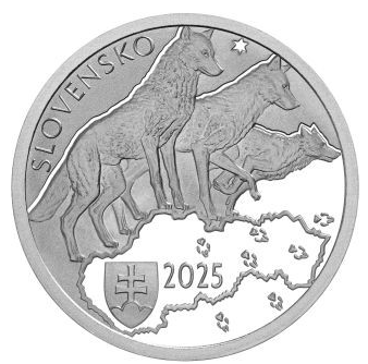Slowakei 3x3,33 Euro 2025 Flora Fauna Set Wolf Luchs Bär