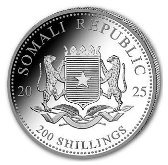 Somalia 2025 2 oz Silber Elefant 200 Sh