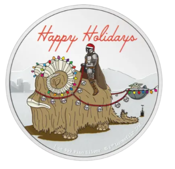 Star Wars Mandalorian Season’s Greetings 2024 1 oz Silber Proof