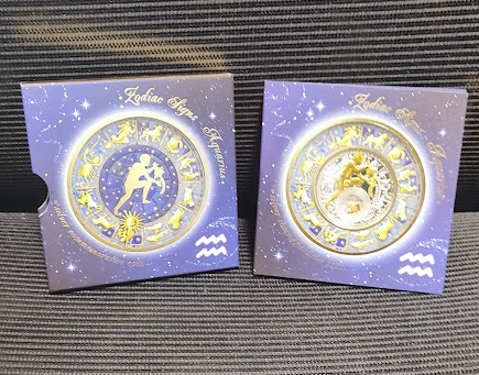 Belarus 20 Rubel 2013 Sternzeichen Wassermann Silber PP vergoldet