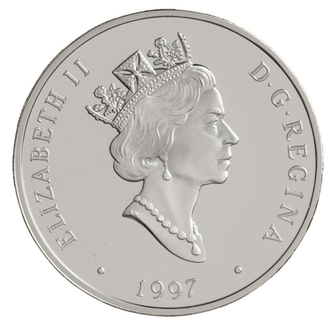 Kanada 20 Dollars 1997 F-86 Sabre Silber Proof vergoldet