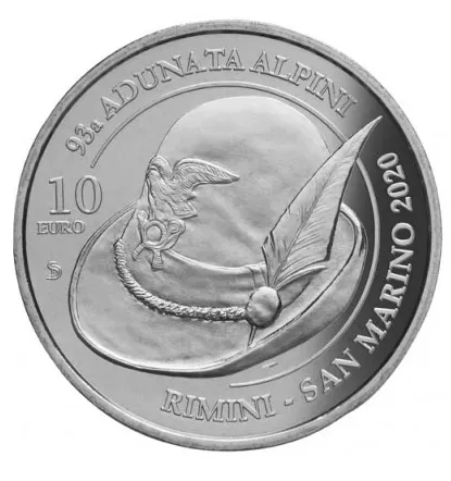 San Marino 10 Euro 2020 Alpini Gedenkmünze unzirkuliert