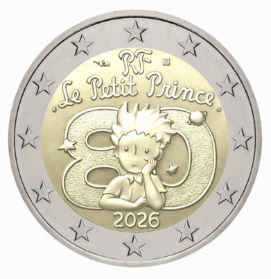 Frankreich 2€ 2026 - Der Kleine Prinz CC Die Wolke