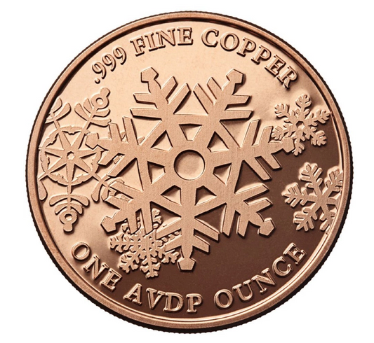 Santa George 1 oz Kupfermedaille mit Washington und Weihnachtsmütze