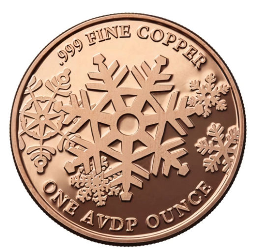 Santa Ho Ho Ho 1 oz Kupfermedaille Weihnachtsmotiv